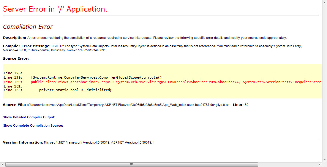 Web Error